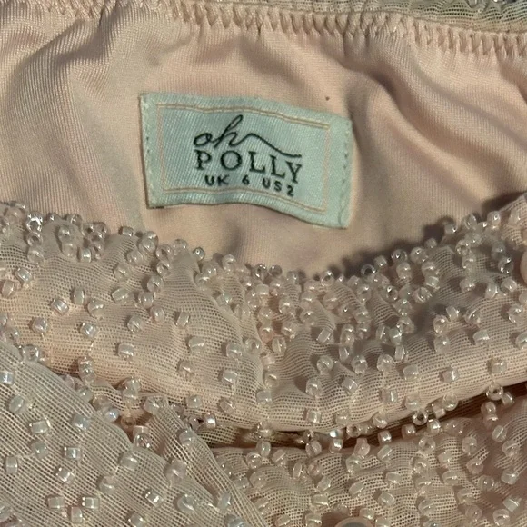 Princess Polly Pink Beaded Dress SZ 2 - Picture 6 of 6